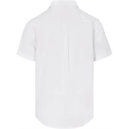 Mens Short Sleeve Oxford Shirt White Back